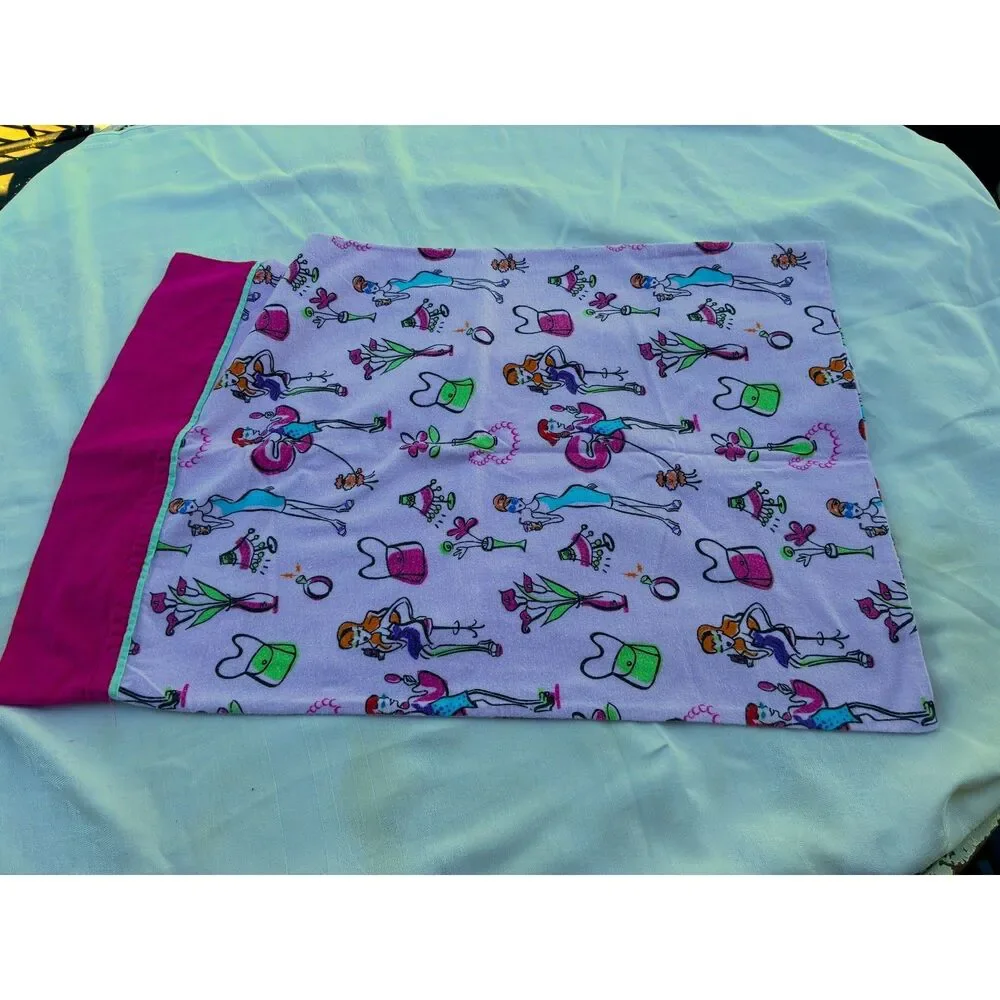 Novelty Print Flannel Standard Pillowcase Handmade Y2K Glamour sku7